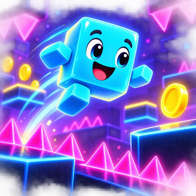 Neon Cube Hop