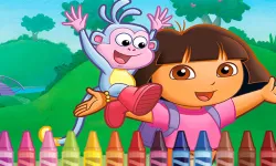 image bg Dora the Explorer 4 Coloring