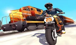 Tricky Bike Stunt vs Train Racing Game image