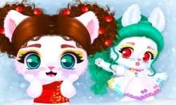 Cat and Rabbit Holiday image
