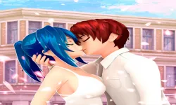 image bg Anime High School Couple Makeover