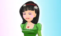 image bg Asian Girl Dress Up