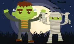 Vampires And Frankenstein Coloring image