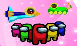 Among Us Space Colorfull - Pin Pull Game image
