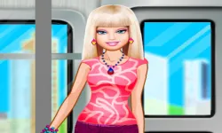 image bg Barbie On The Train