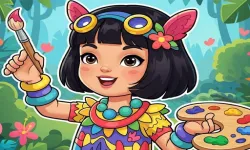 Jungle Girl: Coloring Pages image